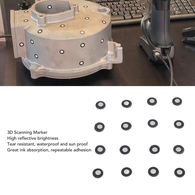 علامات المسح ثلاثي الأبعاد المغناطيسية عالية الانعكاس 150 قطعة 3 مم قطر داخلي 6 مم قطر خارجي فيلم بولي إيثيلين تيريفثاليت - Image 4
